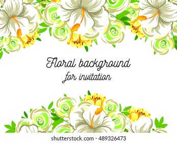 Abstract flower background with place for your text