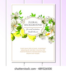 Abstract flower background with place for your text