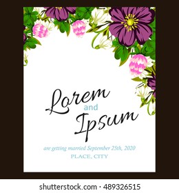 Abstract flower background with place for your text