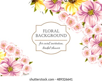 Abstract flower background with place for your text