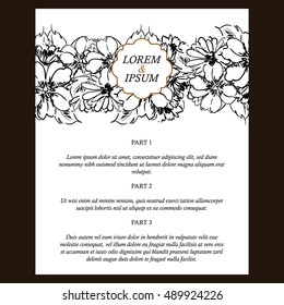 Abstract flower background with place for your text