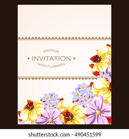 Abstract flower background with place for your text