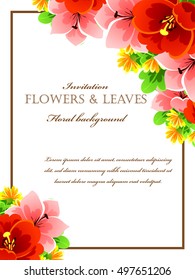 Abstract flower background with place for your text