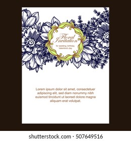 Abstract flower background with place for your text