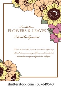 Abstract flower background with place for your text