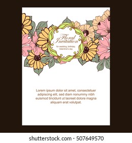 Abstract flower background with place for your text