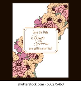Abstract flower background with place for your text