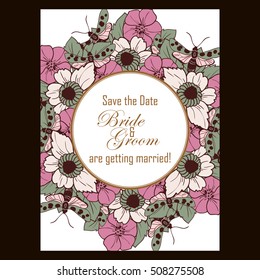Abstract flower background with place for your text