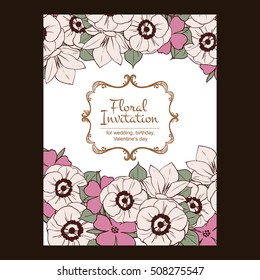 Abstract flower background with place for your text