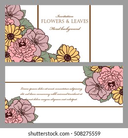 Abstract flower background with place for your text