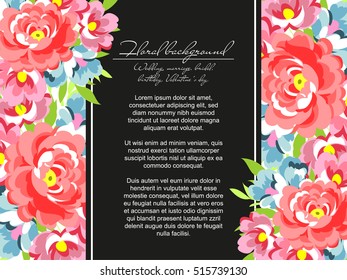 Abstract flower background with place for your text