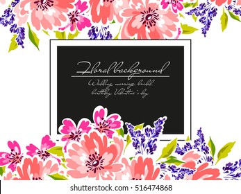 Abstract flower background with place for your text