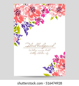 Abstract flower background with place for your text