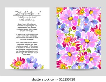 Abstract flower background with place for your text
