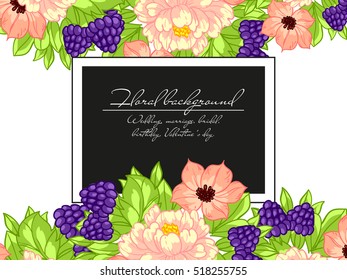 Abstract flower background with place for your text
