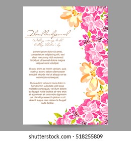 Abstract flower background with place for your text
