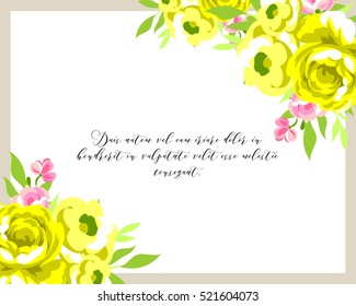 Abstract flower background with place for your text