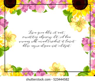 Abstract flower background with place for your text