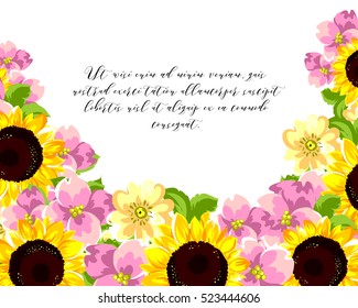 Abstract flower background with place for your text
