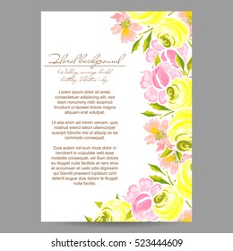 Abstract flower background with place for your text