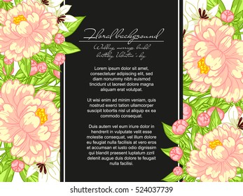 Abstract flower background with place for your text