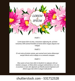 Abstract flower background with place for your text