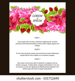 Abstract flower background with place for your text