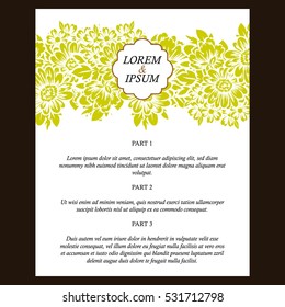 Abstract flower background with place for your text