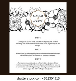 Abstract flower background with place for your text
