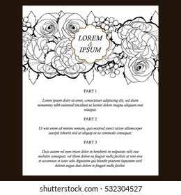 Abstract flower background with place for your text