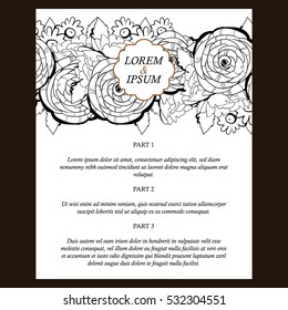Abstract flower background with place for your text
