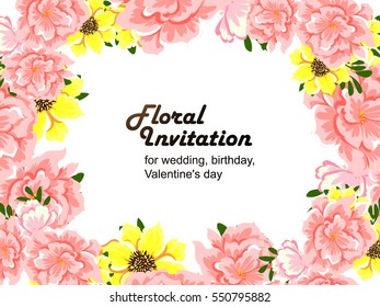 Abstract flower background with place for your text