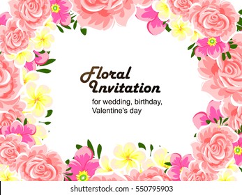 Abstract flower background with place for your text