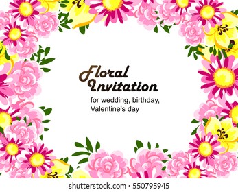 Abstract flower background with place for your text