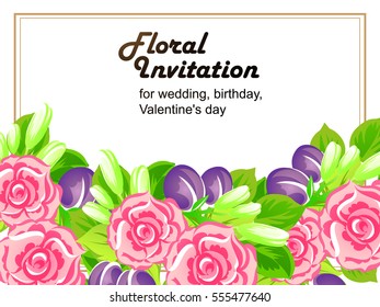 Abstract flower background with place for your text