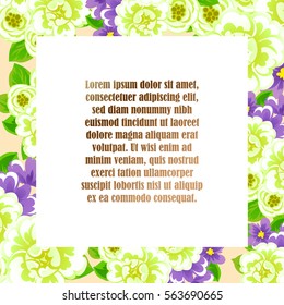 Abstract flower background with place for your text