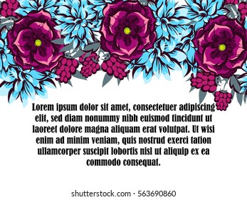 Abstract flower background with place for your text