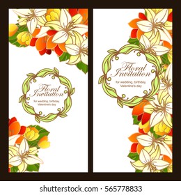Abstract flower background with place for your text