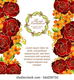 Abstract flower background with place for your text