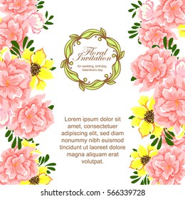 Abstract flower background with place for your text