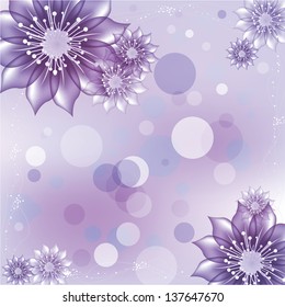 abstract flower background with purple flower