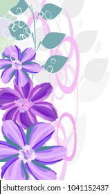 Abstract  flower background. Retro card.