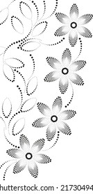Abstract  flower background. Retro card.