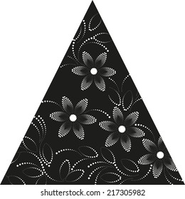 Abstract  flower background. Retro card.