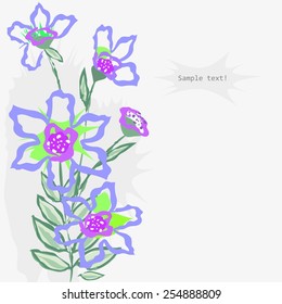 Abstract  flower background. Retro card.
