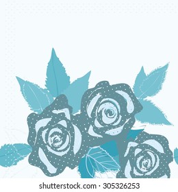 Abstract  flower background. Retro card.