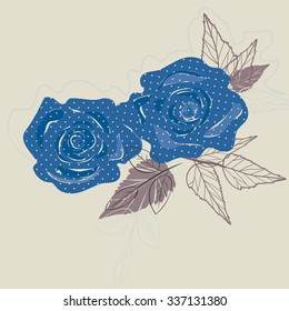 Abstract  flower background. Retro card.