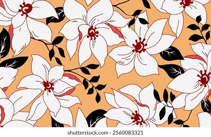 Abstract Flower background suitable for home decore and wallpaper purpose