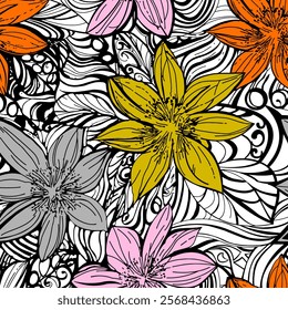 Abstract Flower background suitable for home decore and wallpaper purpose