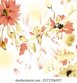 Abstract Flower background suitable for home decore and wallpaper purpose